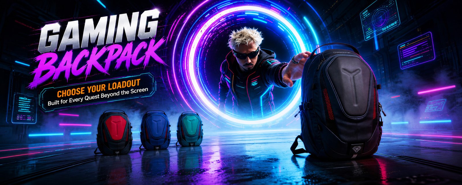 Carbonado Gaming Backpack – hard shell laptop backpack for gaming, travel and daily commute